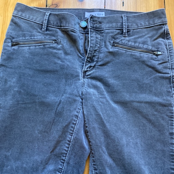 Loft skinny gray corduroys - Picture 3 of 4